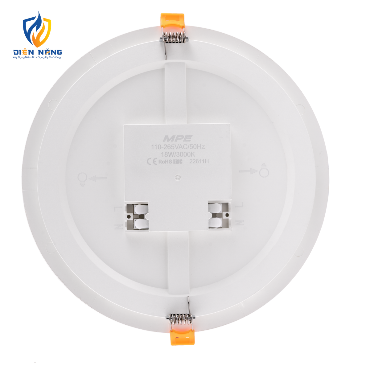 LED Panel âm trần nhựa mặt tròn 18W ánh sáng vàng RPE-18V - anh 3