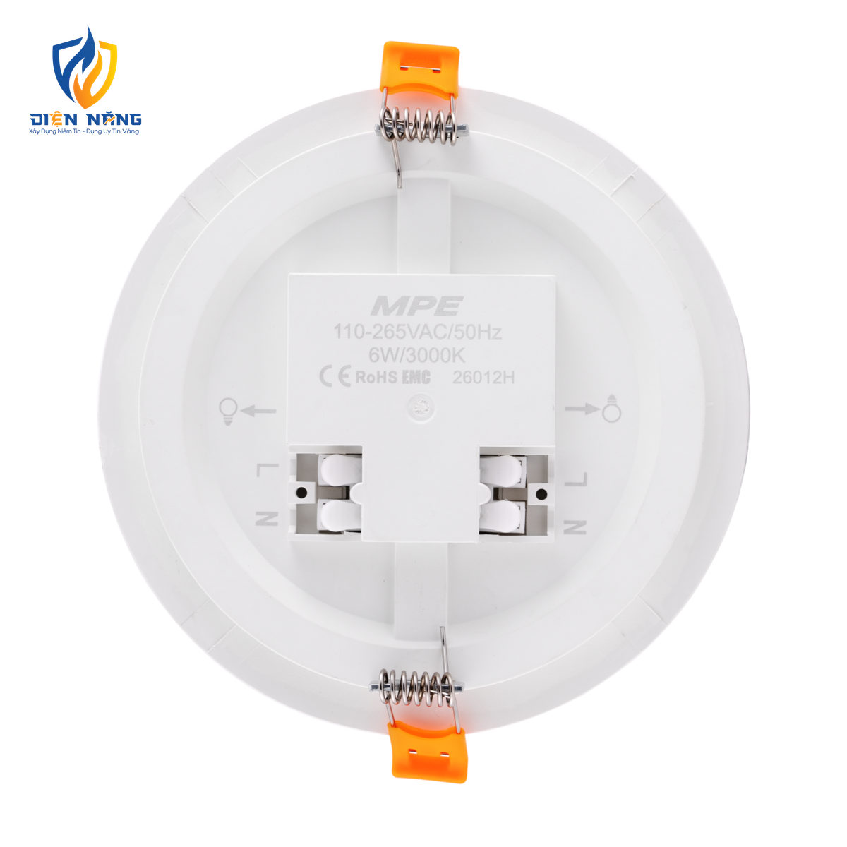 LED Panel âm trần nhựa mặt tròn 6W ánh sáng vàng RPE-6V - anh 2