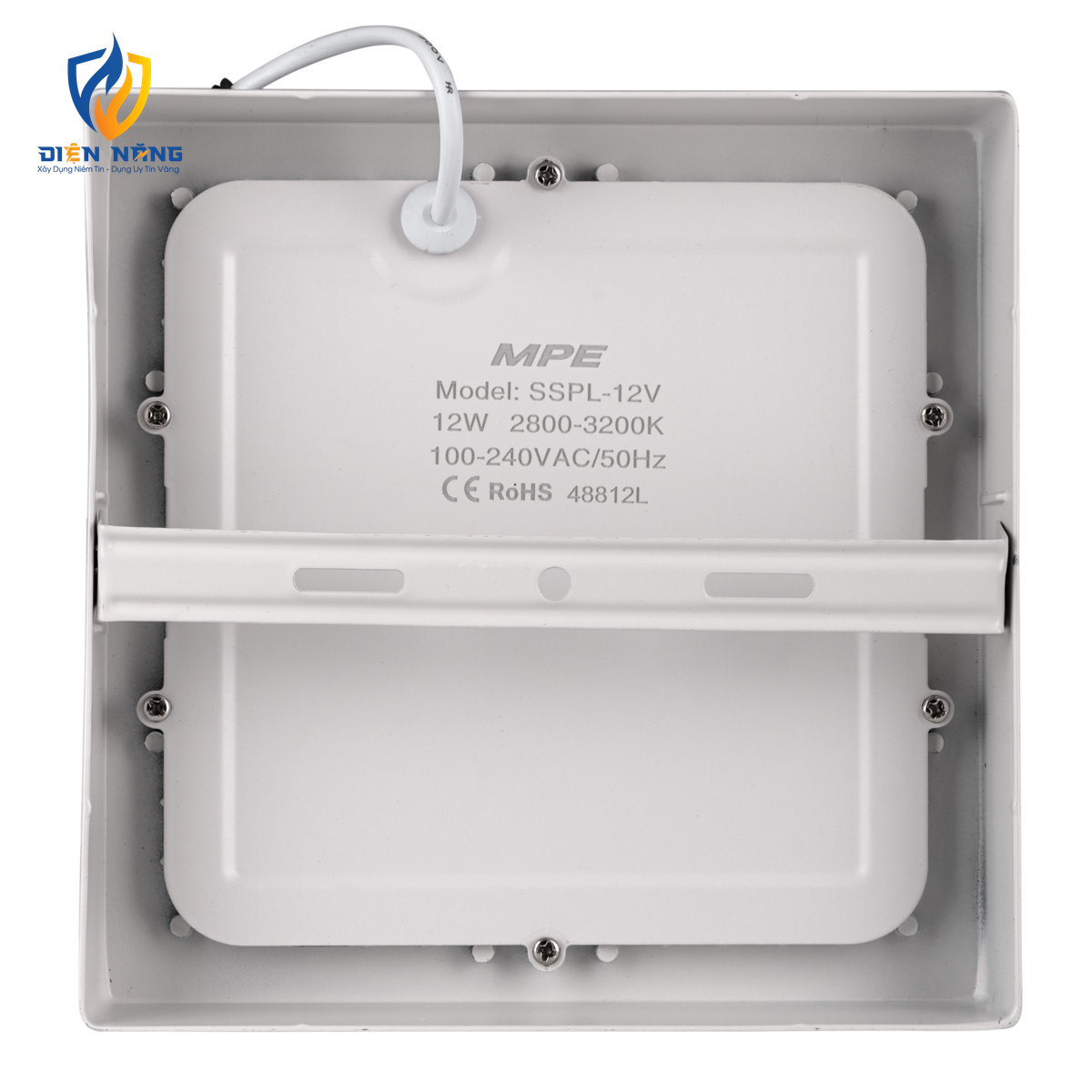 LED Panel ốp nổi nhôm, mặt vuông 12W ánh sáng vàng SSPL-12V - anh 3