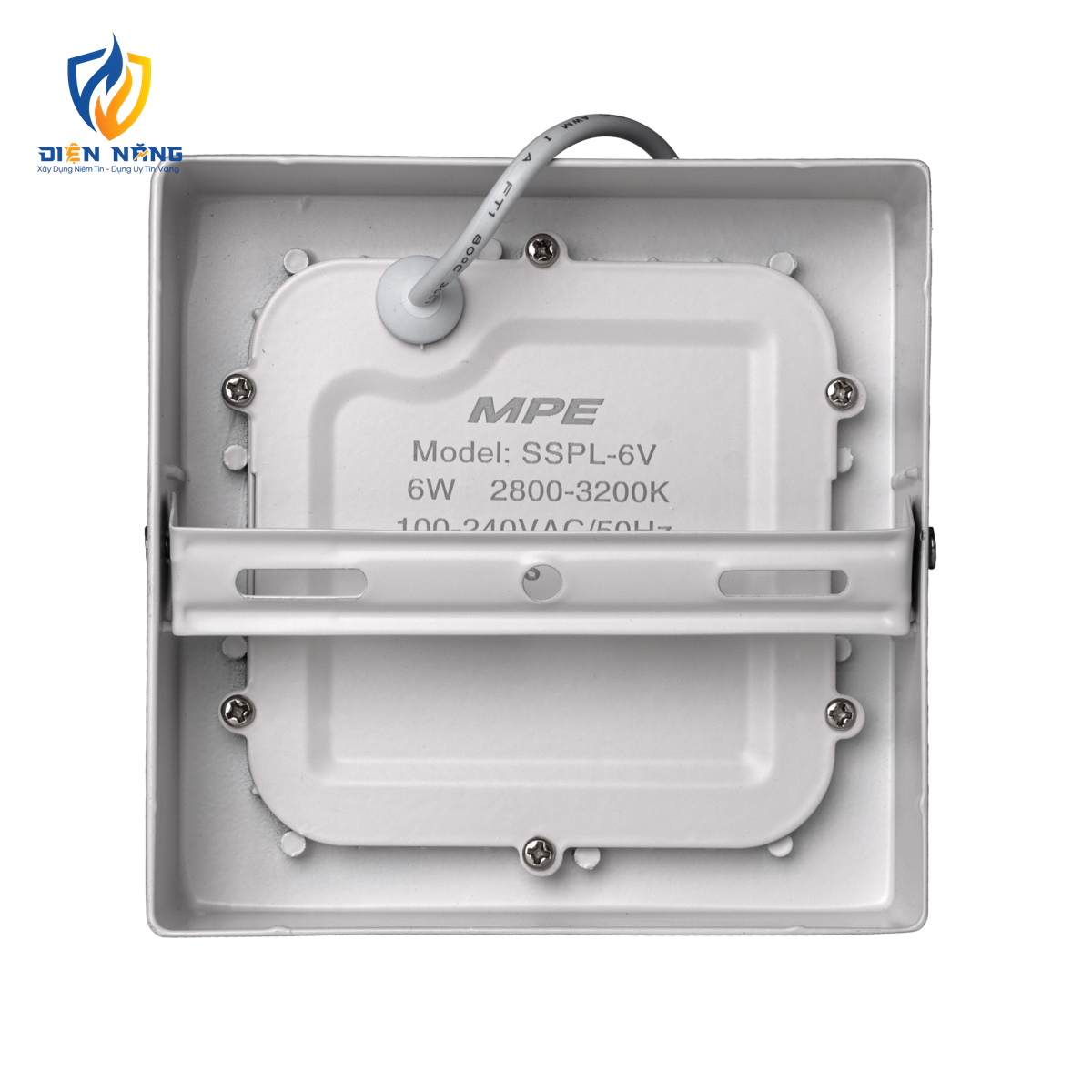 LED Panel ốp nổi nhôm, mặt vuông 6W ánh sáng vàng SSPL-6V - anh 3