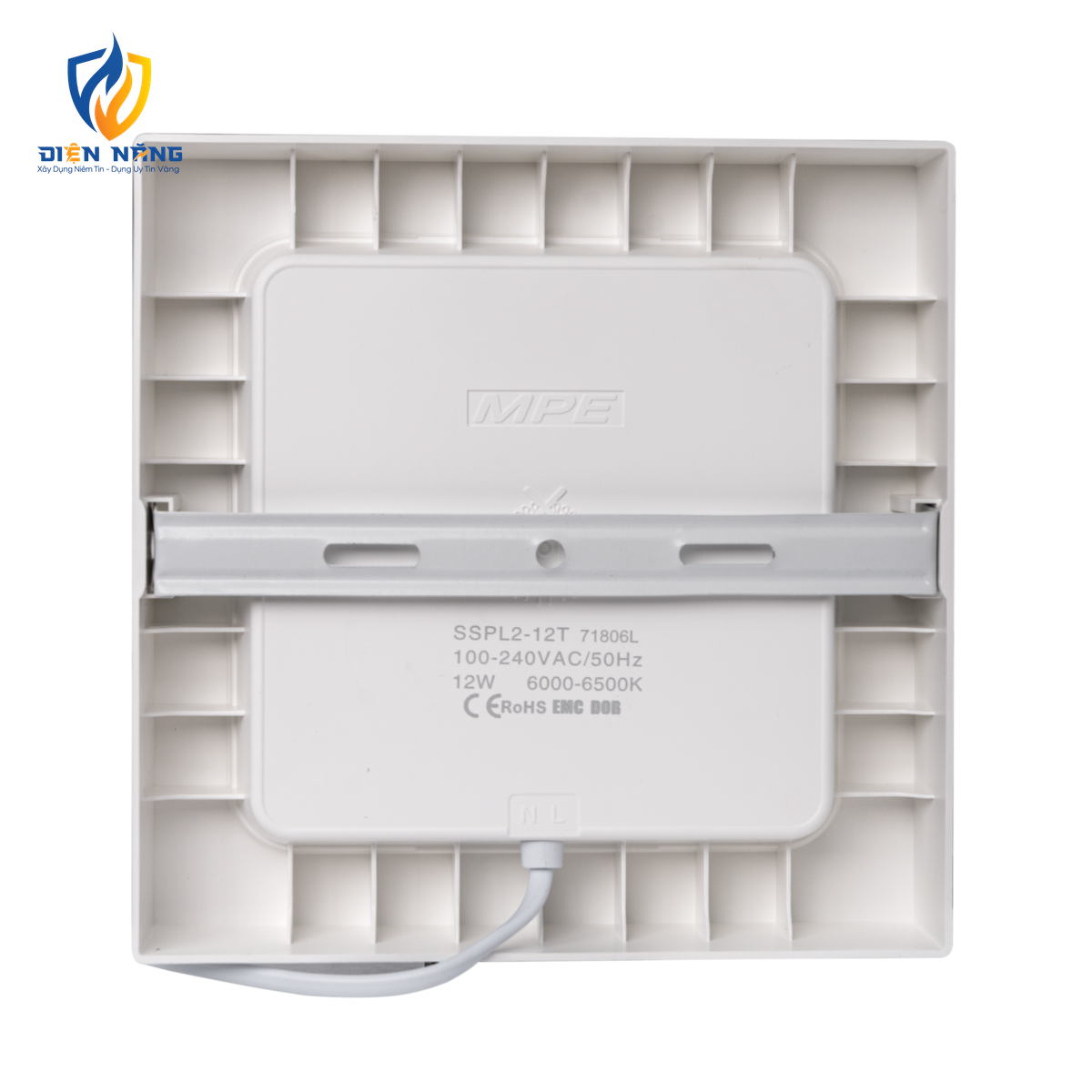 LED Panel ốp nổi nhựa, mặt vuông 12W ánh sáng trắng SSPL2-12T - anh 3
