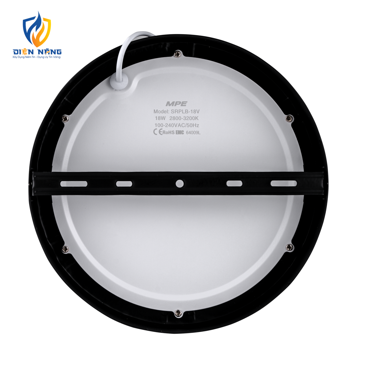 LED Panel ốp nổi nhôm, thân đen, mặt tròn 18W ánh sáng vàng SRPLB-18V - anh 3