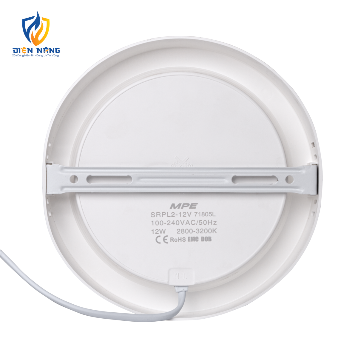 LED Panel ốp nổi nhựa, mặt tròn 12W ánh sáng vàng SRPL2-12V - anh 2