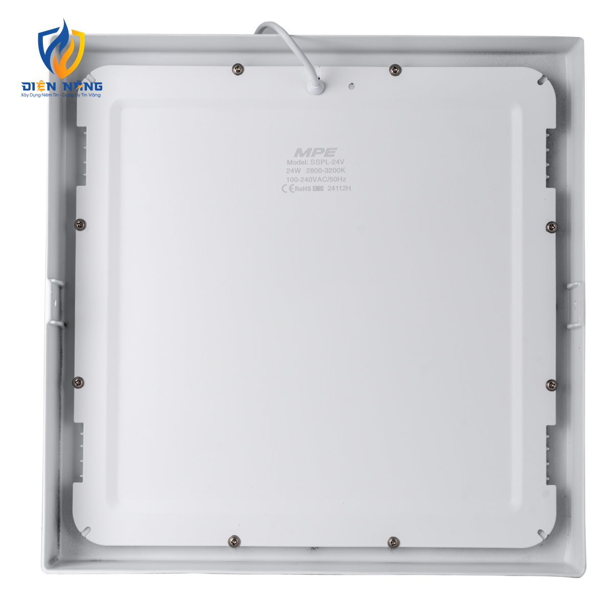 LED Panel ốp nổi nhôm, mặt vuông 24W ánh sáng vàng SSPL-24V - anh 3