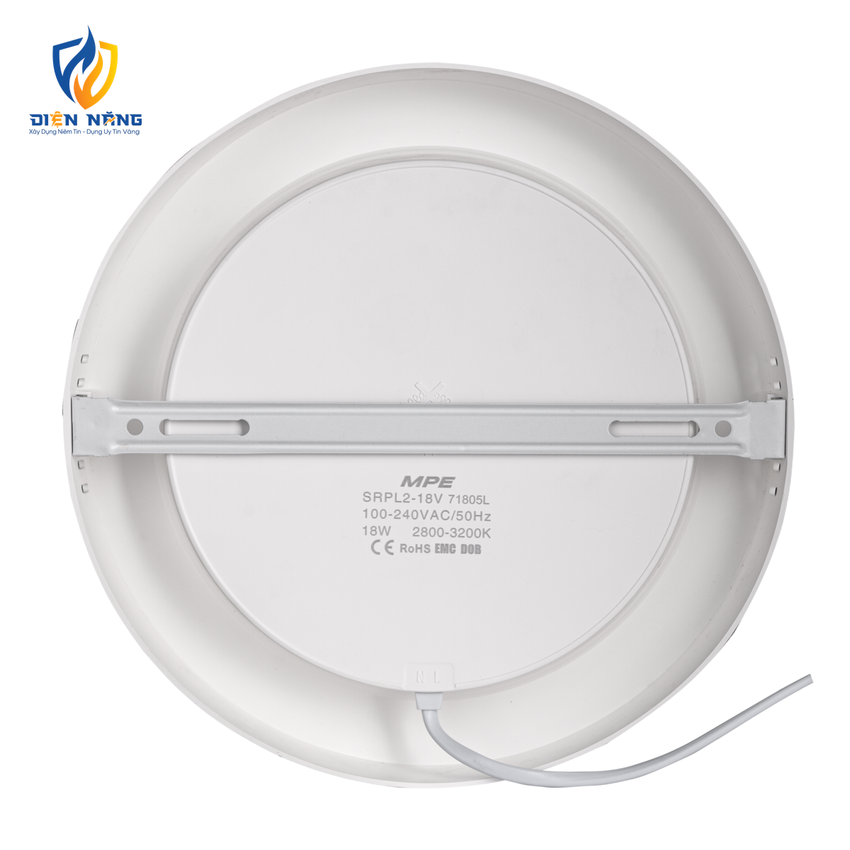 LED Panel ốp nổi nhựa, mặt tròn 18W ánh sáng vàng SRPL2-18V - anh 3