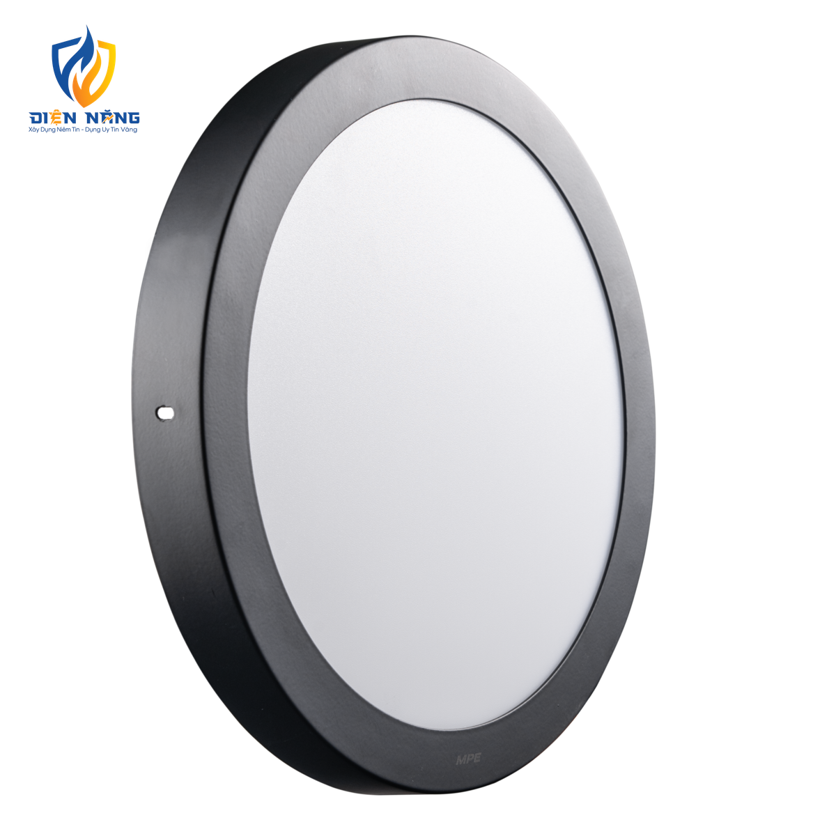 LED Panel ốp nổi nhôm, thân đen, mặt tròn 24W ánh sáng trắng SRPLB-24T