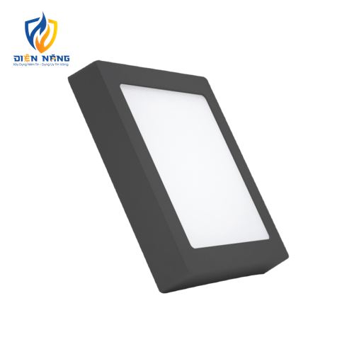 LED Panel ốp nổi nhôm, thân đen, mặt vuông 18W ánh sáng trắng SSPLB-18T