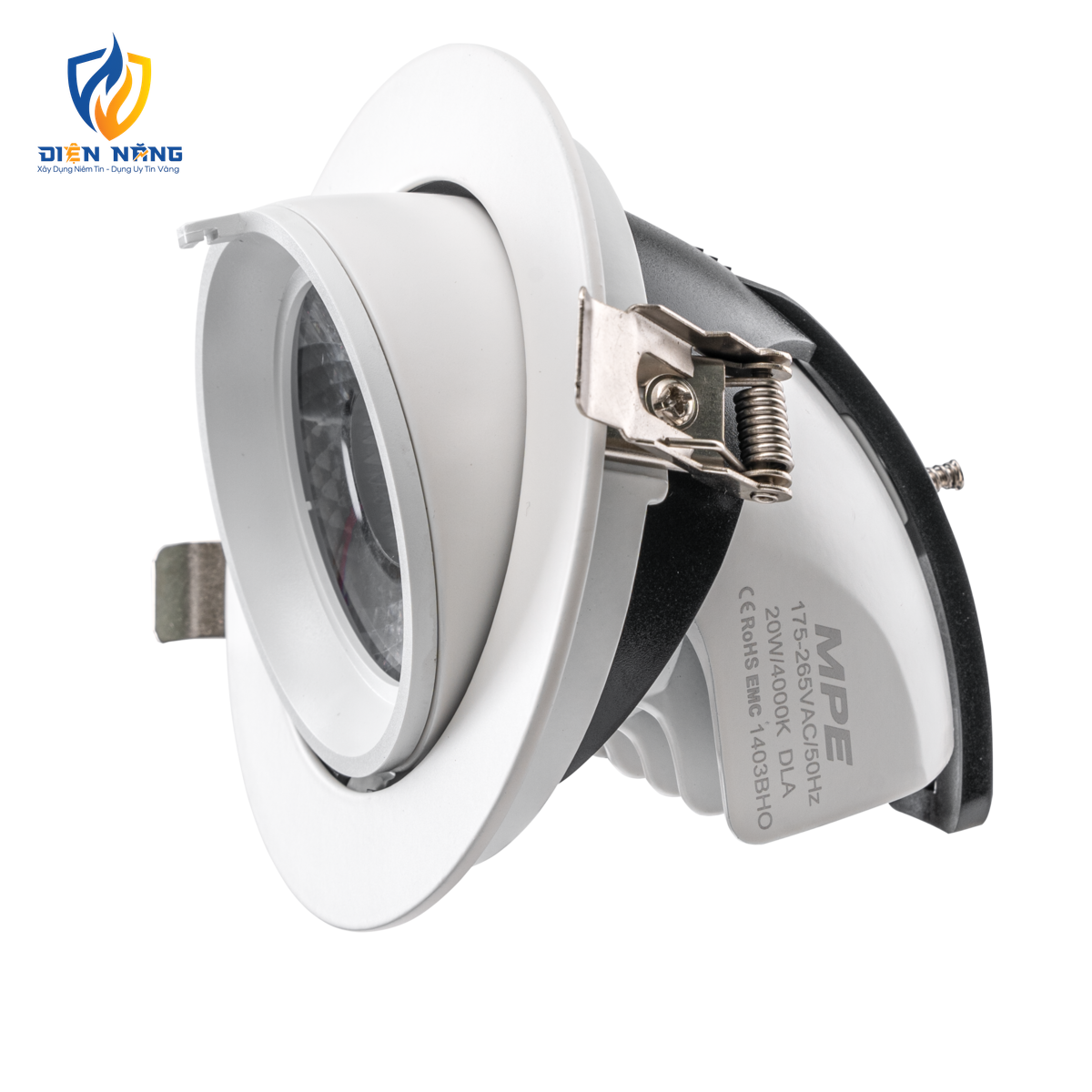 LED Downlight âm trần Chiếu điểm, Điều chỉnh hướng sáng 20W ánh sáng trung tính DLA-20N - anh 2
