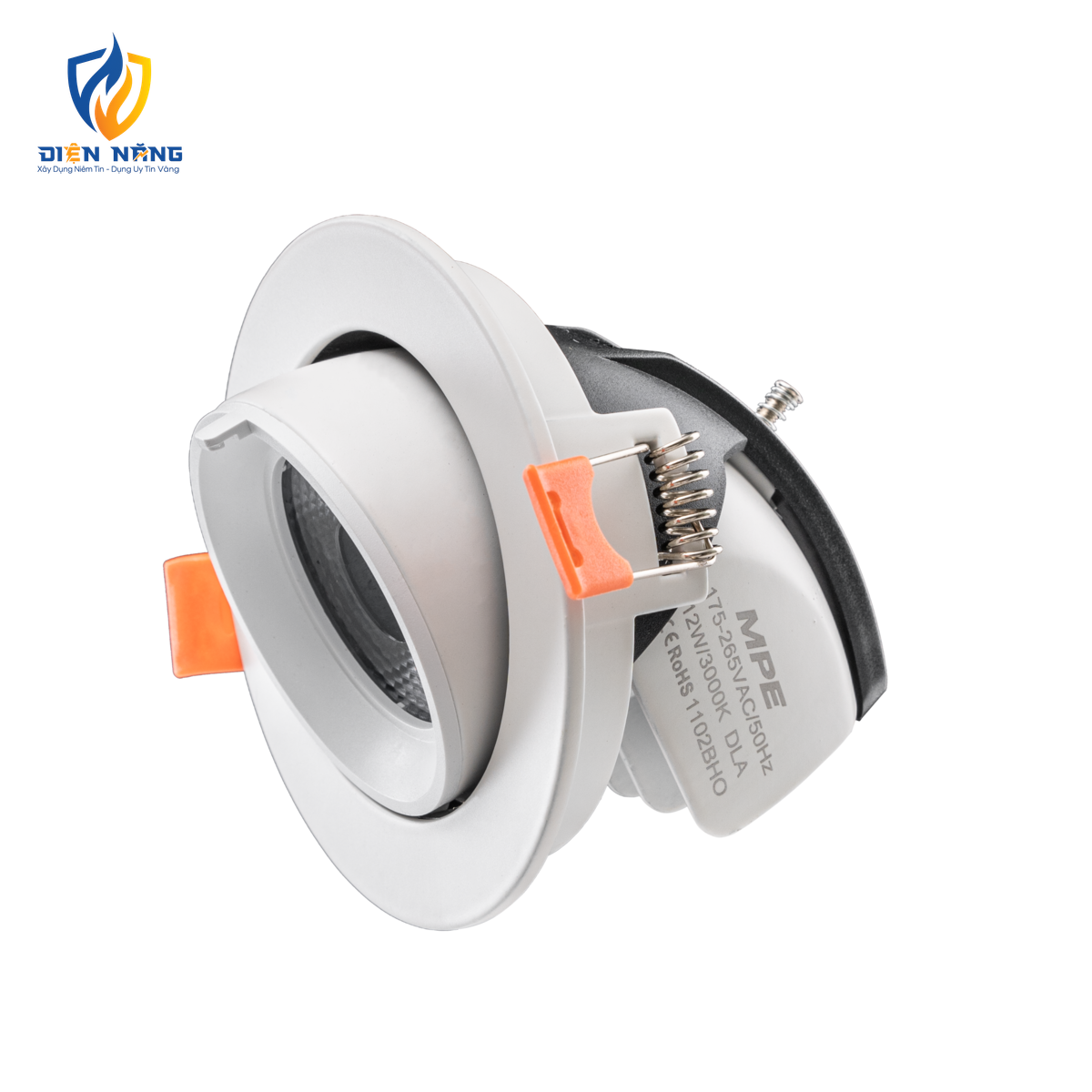 LED Downlight âm trần Chiếu điểm, Điều chỉnh hướng sáng 12W ánh sáng vàng DLA-12V - anh 3