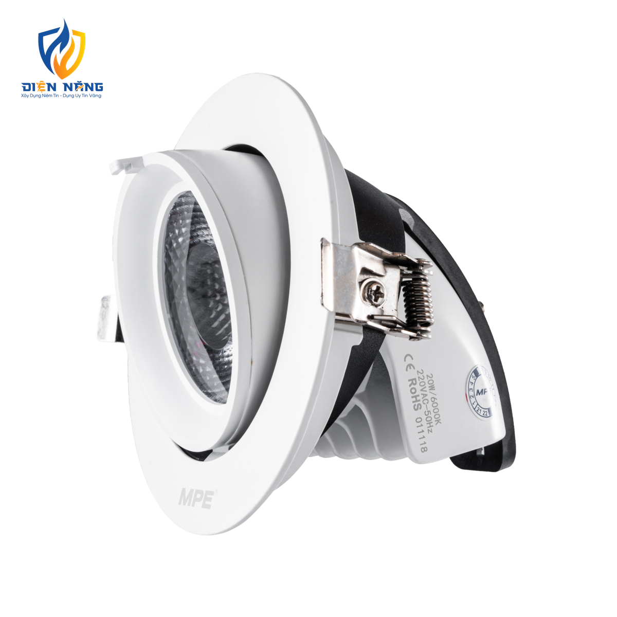 LED Downlight âm trần Chiếu điểm, Điều chỉnh hướng sáng 20W ánh sáng trắng DLA-20T - anh 2