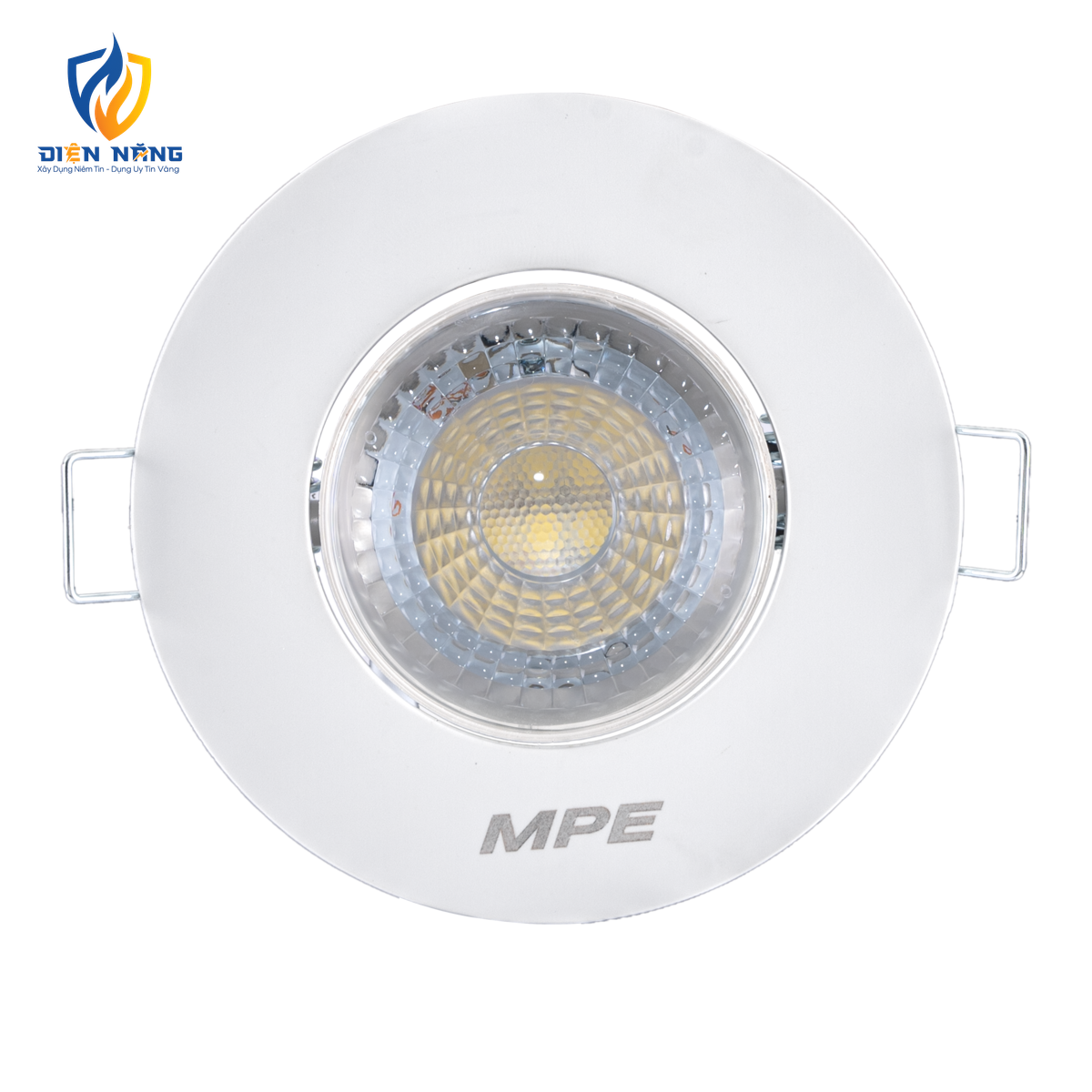 LED Downlight âm trần Chiếu điểm, Điều chỉnh hướng sáng, mặt tròn 3W ánh sáng vàng DLA2R-3V