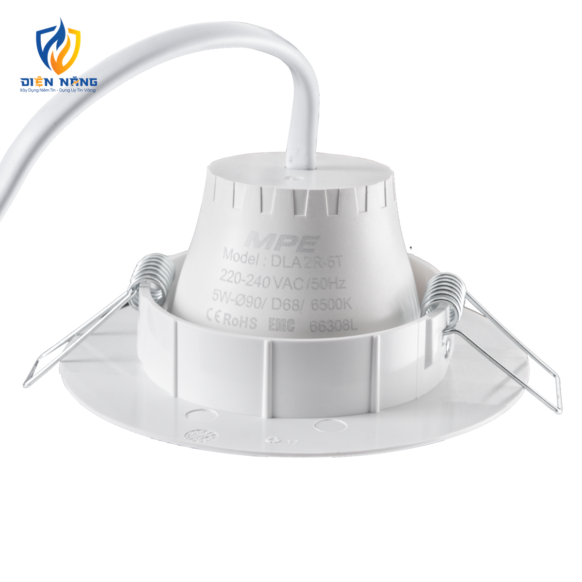 LED Downlight âm trần Chiếu điểm, Điều chỉnh hướng sáng, mặt tròn 5W ánh sáng trắng DLA2R-5T - anh 2