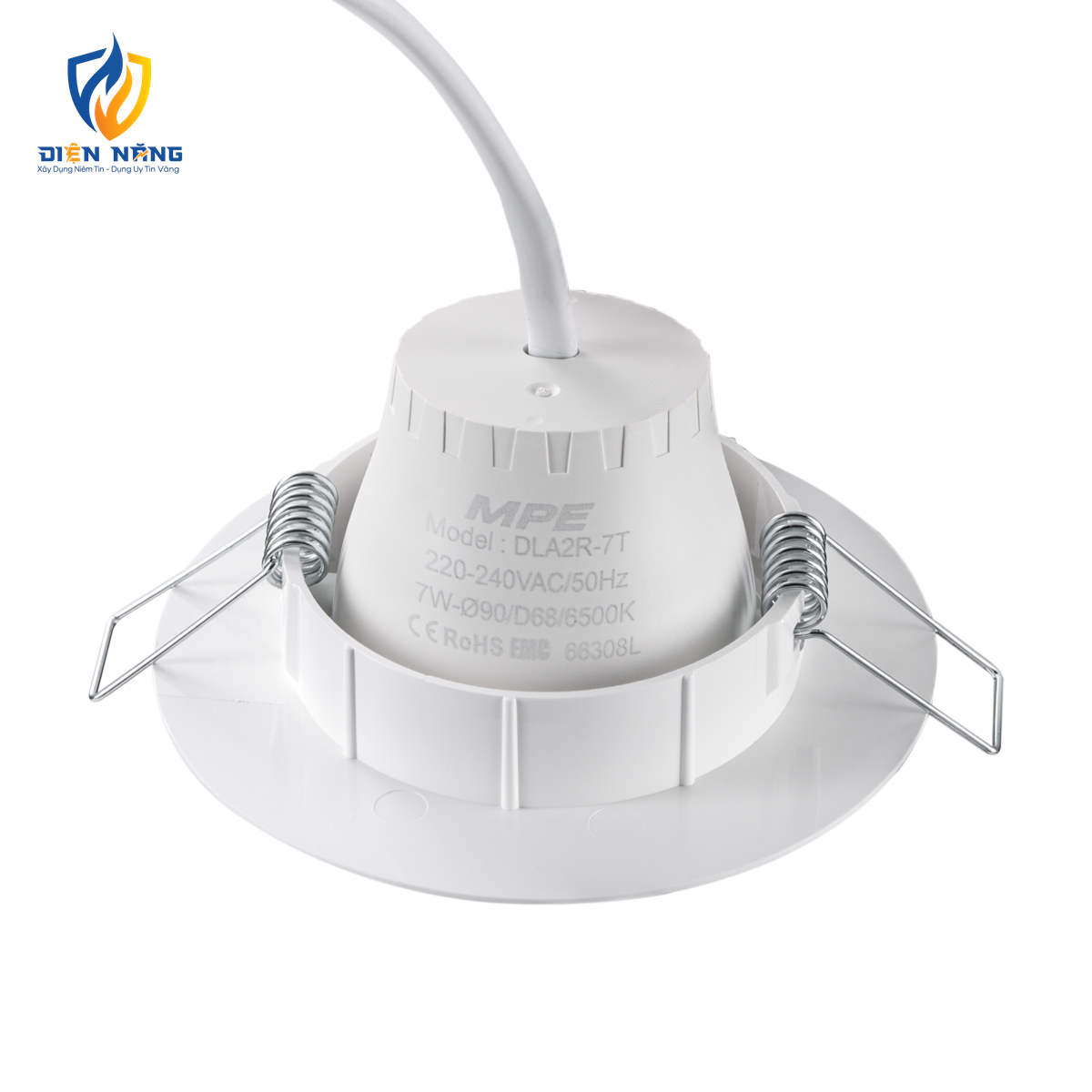 LED Downlight âm trần Chiếu điểm, Điều chỉnh hướng sáng, mặt tròn 7W ánh sáng trắng DLA2R-7T - anh 3