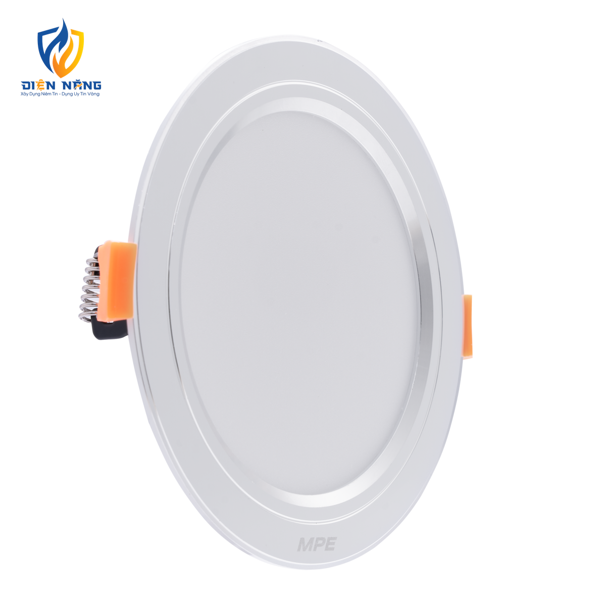 LED Downlight âm trần nhôm, viền bạc 12W - 3 chế độ màu DLB2-12/3C