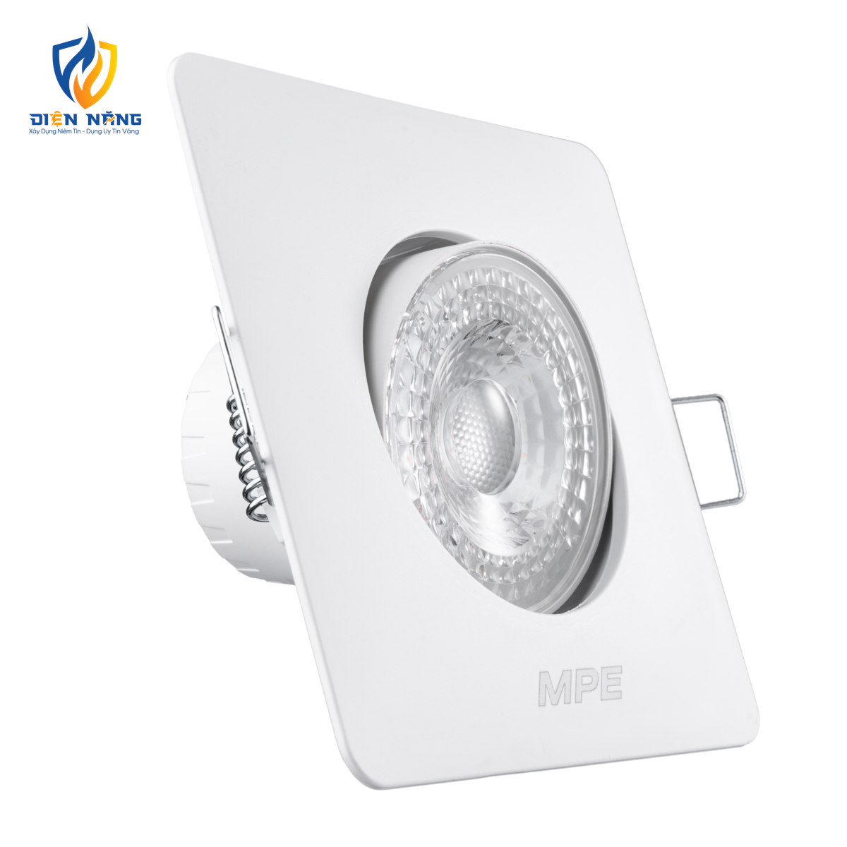 LED Downlight âm trần Chiếu điểm, Điều chỉnh hướng sáng, mặt vuông 3W ánh sáng trắng DLA2S-3T