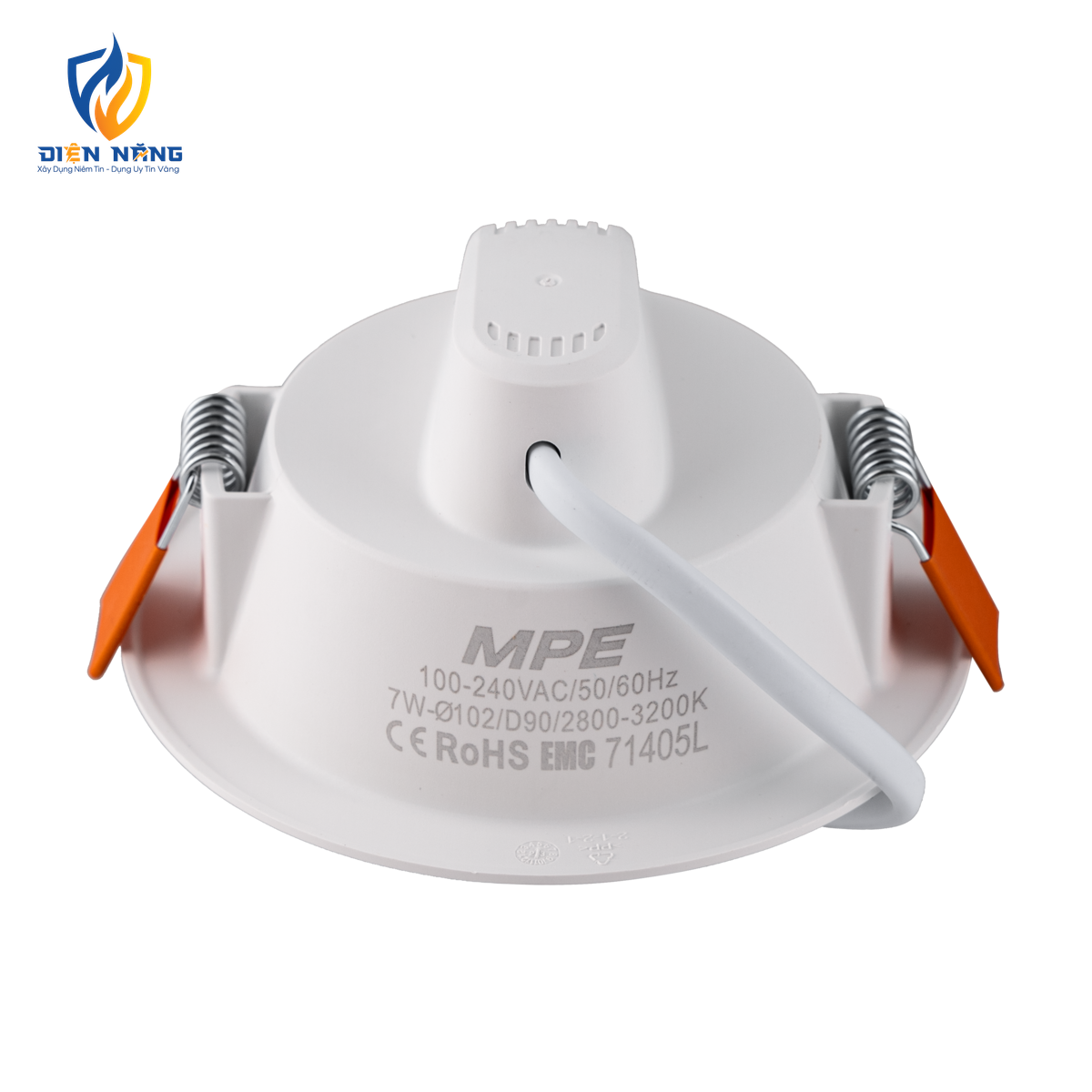 LED Downlight âm trần nhựa 7W ánh sáng vàng DLE-7V - anh 3