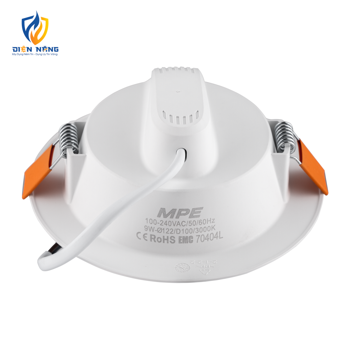 LED Downlight âm trần nhựa 9W ánh sáng vàng DLEL-9V - anh 2