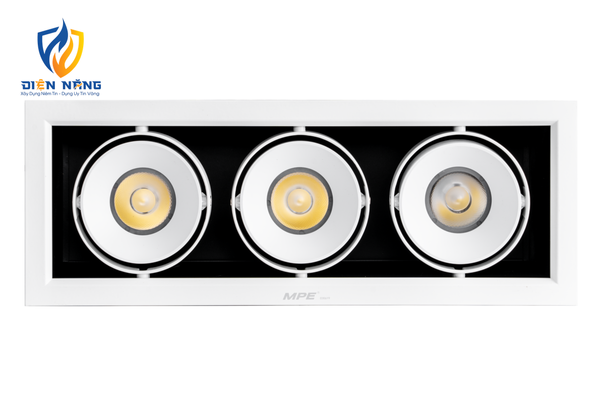 LED Downlight âm trần Chiếu điểm 3 đèn 20W ánh sáng trung tính DLS-320N