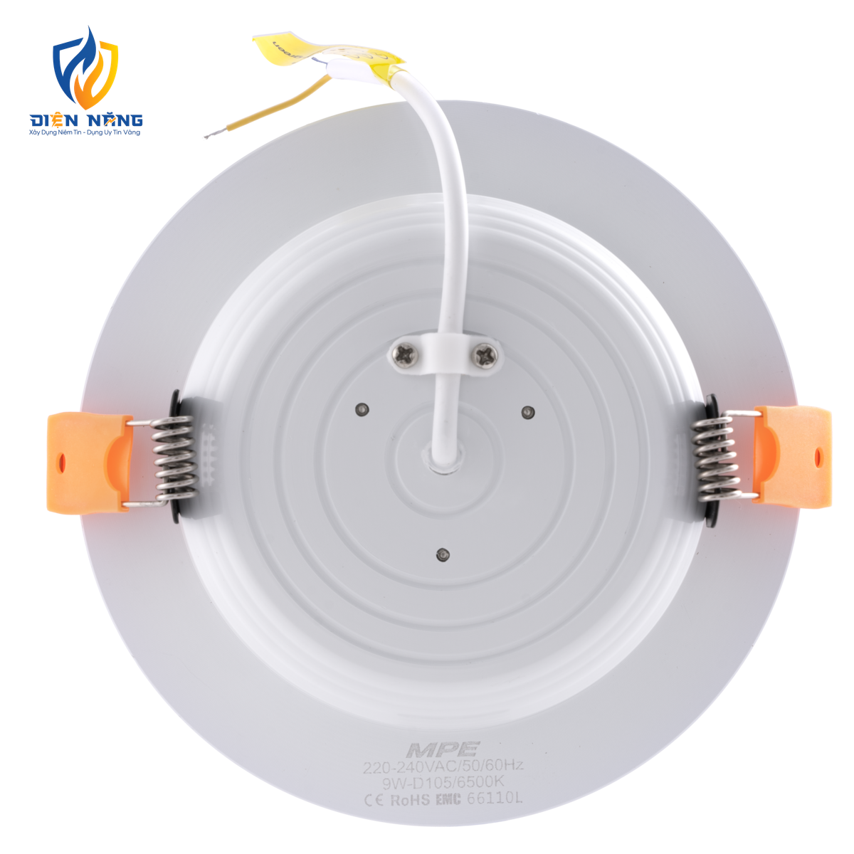 LED Downlight âm trần nhôm viền trắng 9W phi lớn ánh sáng trắng DLTL2-9T - anh 3