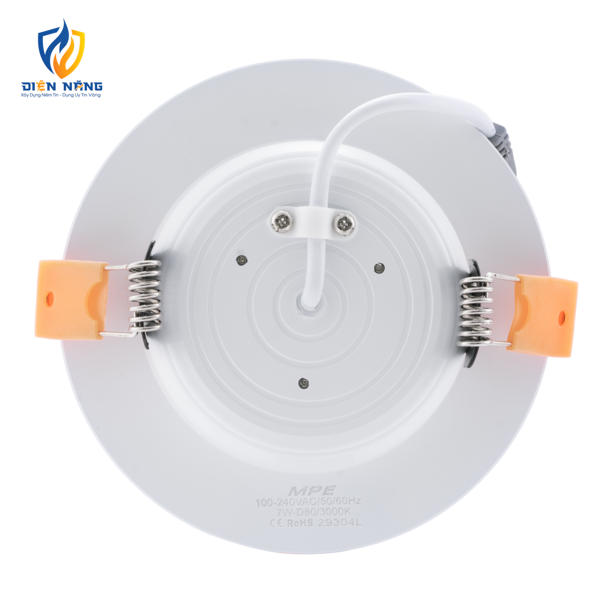 LED Downlight âm trần nhôm, viền trắng 7W ánh sáng vàng DLT-7V - anh 2