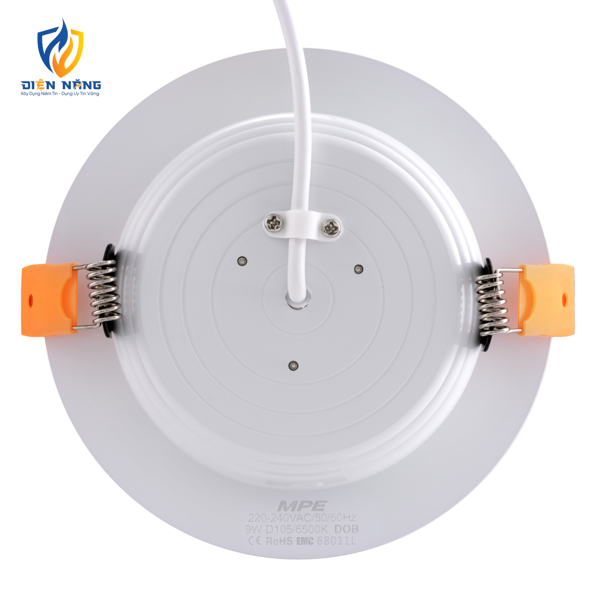 LED Downlight âm trần nhôm, viền vàng 7W ánh sáng vàng DLV-7V - anh 3