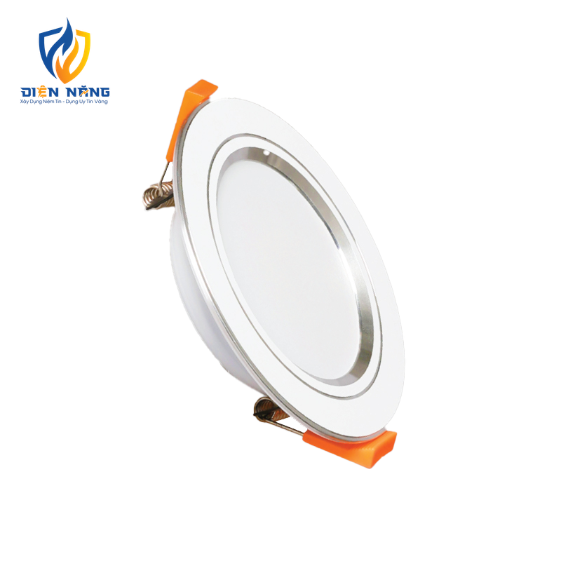 LED Downlight âm trần nhôm, viền bạc 7W - 3 chế độ màu DLB-7/3C - đèn led - thiết bị điện - đèn led mpe - đèn LED Downlight âm trần - đèn led âm trần - anh 2