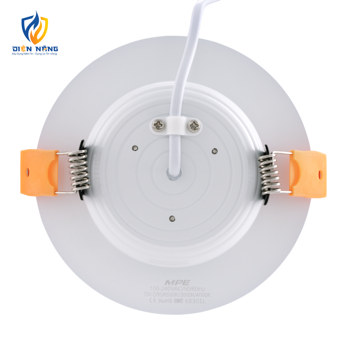 LED Downlight âm trần nhôm, viền bạc 7W - 3 chế độ màu DLB-7/3C - đèn led - thiết bị điện - đèn led mpe - đèn LED Downlight âm trần - đèn led âm trần - anh 3