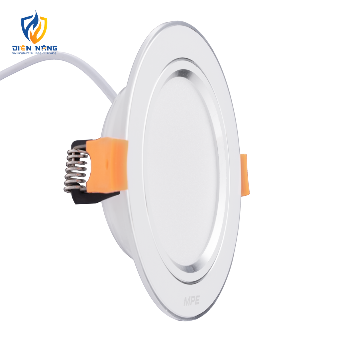 LED Downlight âm trần nhôm, viền bạc 7W - 3 chế độ màu DLB-7/3C - đèn led - thiết bị điện - đèn led mpe - đèn LED Downlight âm trần - đèn led âm trần - anh 4