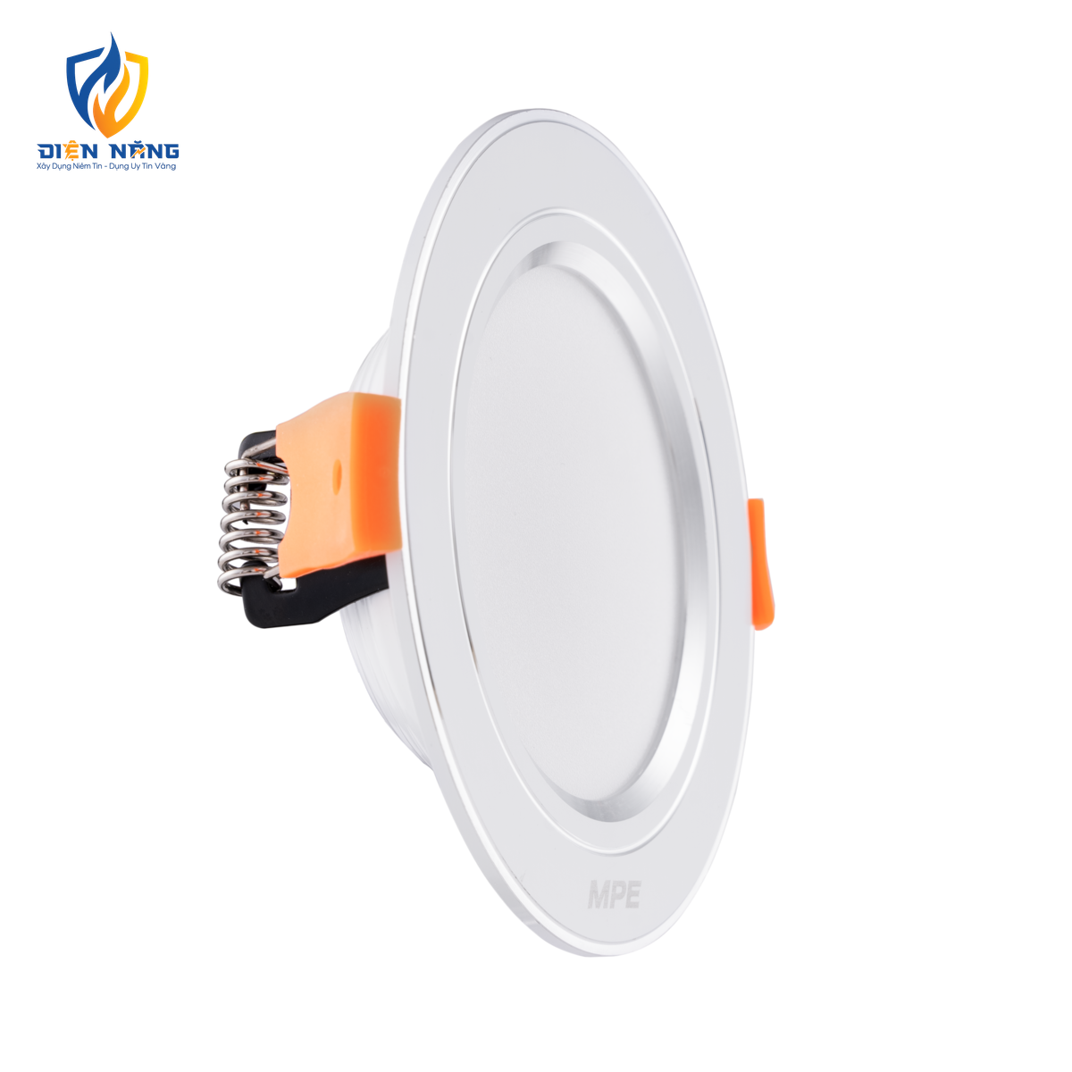 LED Downlight âm trần nhôm, viền bạc 5W ánh sáng vàng DLB-5V - anh 2
