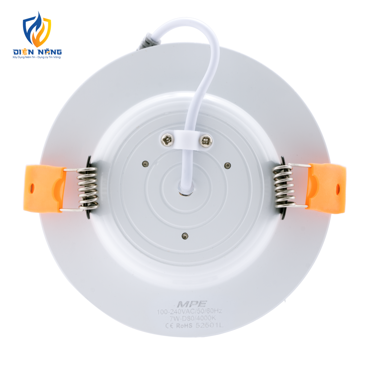 LED Downlight âm trần nhôm, viền vàng 7W ánh sáng trung tính DLV-7N - anh 3