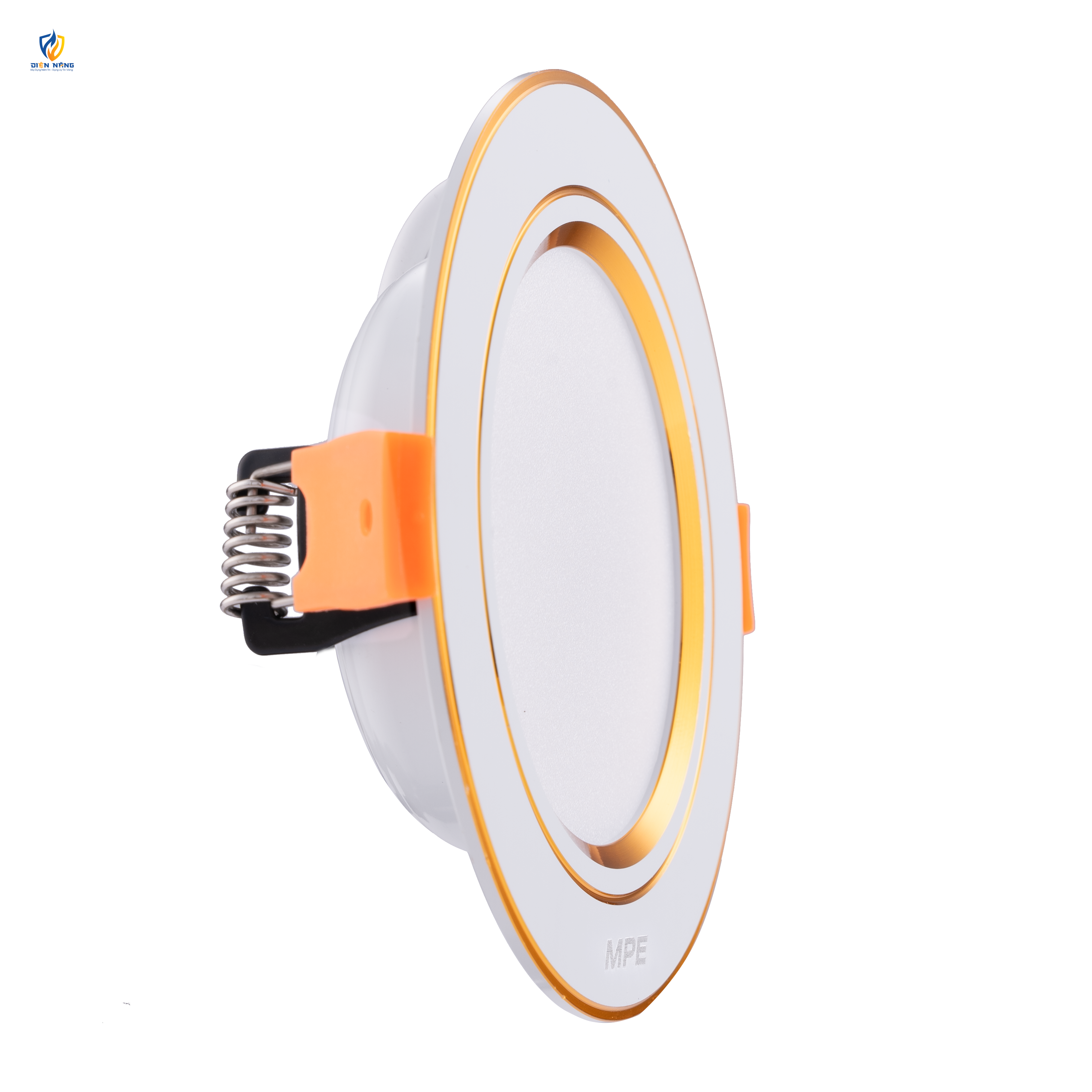 LED Downlight âm trần nhôm, viền vàng 9W, phi lớn, ánh sáng trung tính DLVL-9N - anh 2