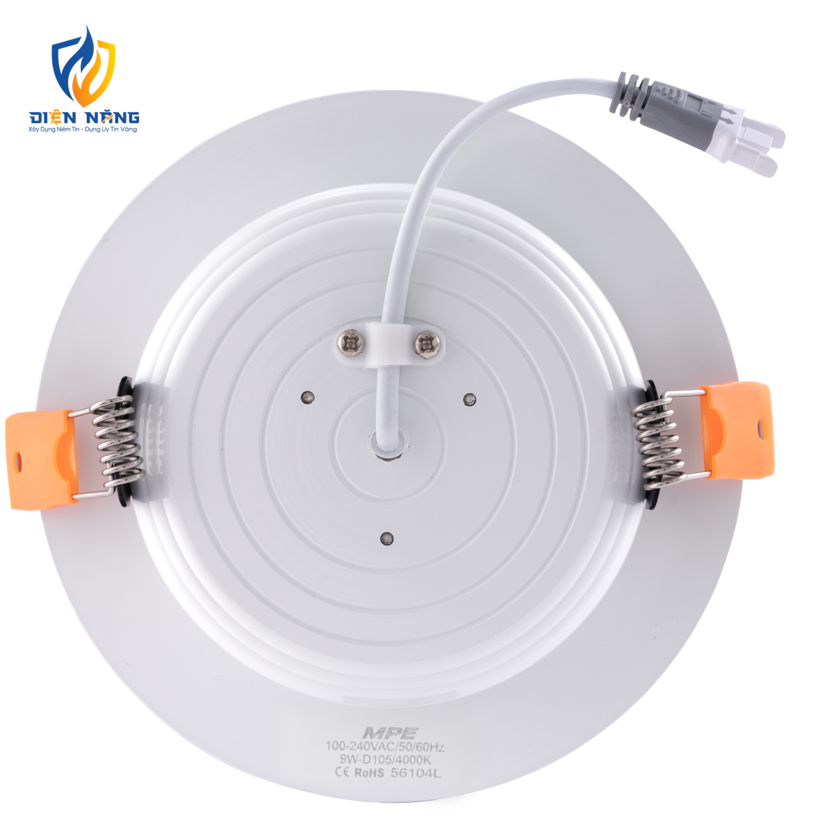 LED Downlight âm trần nhôm, viền vàng 9W, phi lớn, ánh sáng trung tính DLVL-9N - anh 3