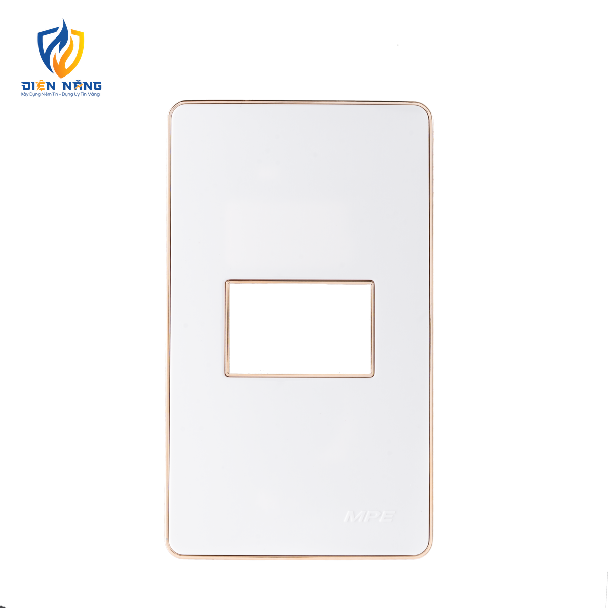 Mặt A60 dùng cho 1 thiết bị viền vàng KT120x70mm mã A601G