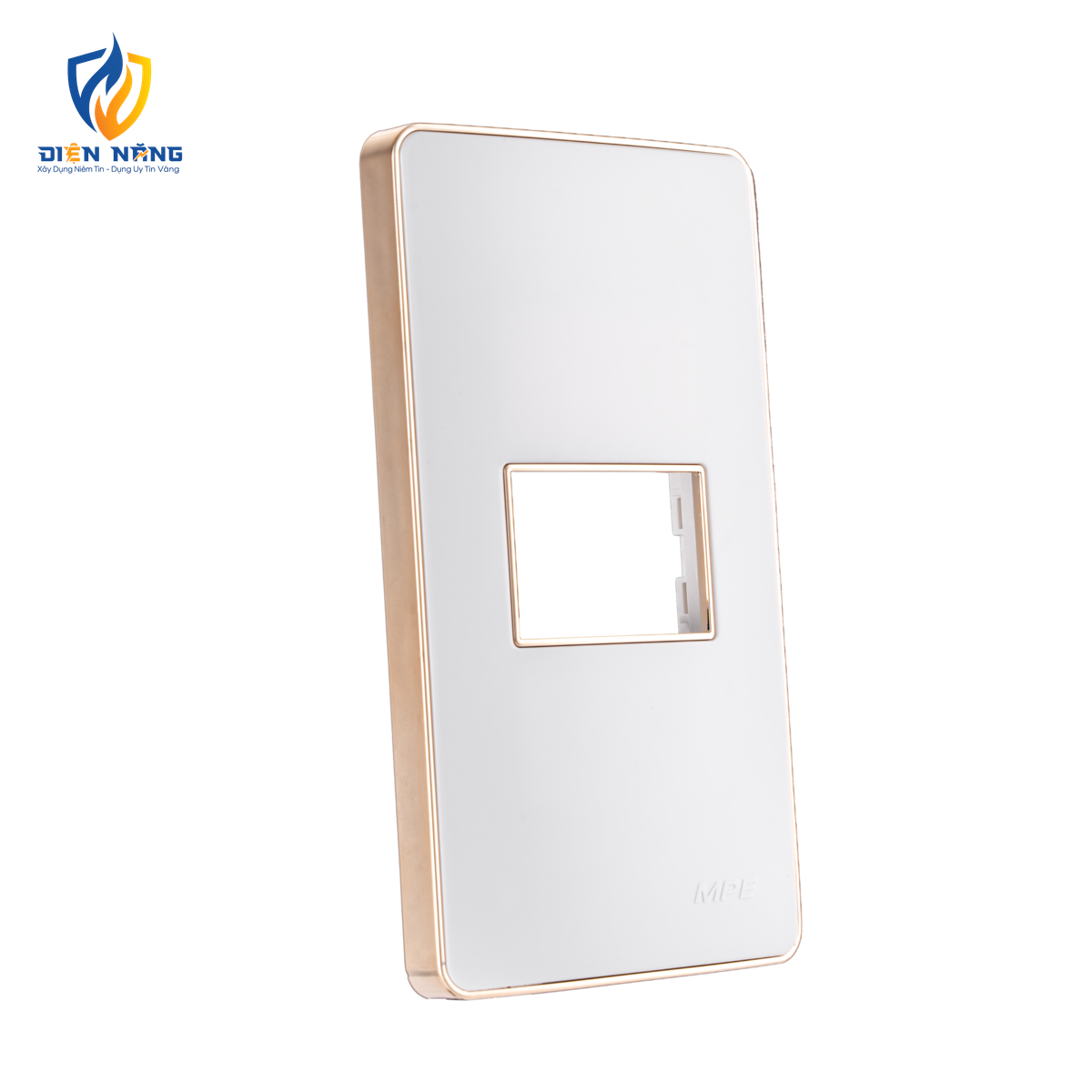 Mặt A60 dùng cho 1 thiết bị viền vàng KT120x70mm mã A601G - anh 2