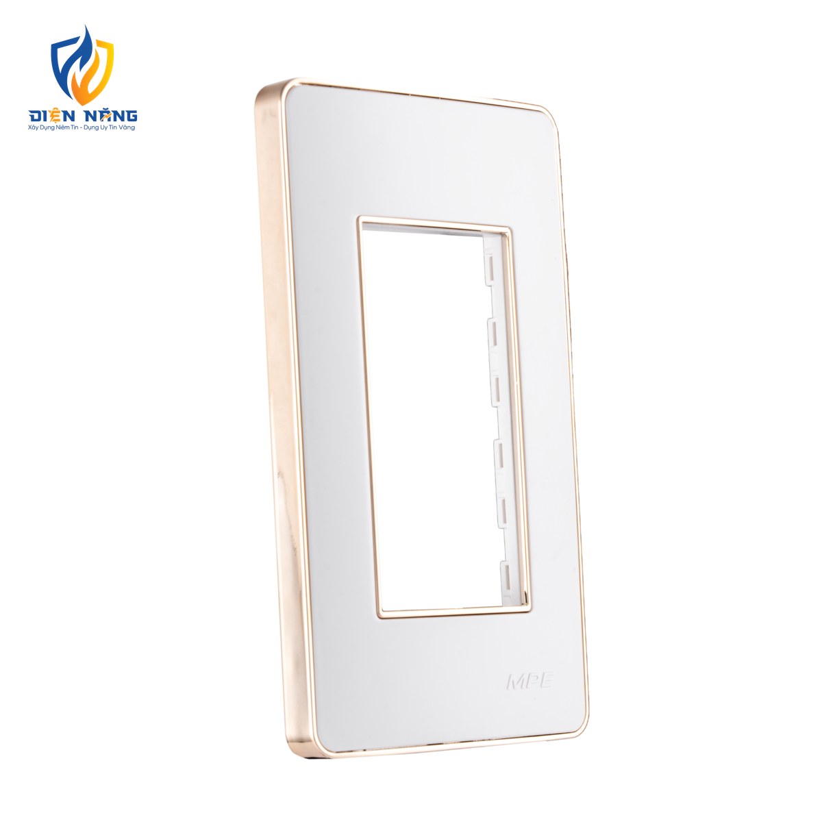 Mặt A60 dùng cho 3 thiết bị viền vàng KT120x70mm mã A603G - anh 2