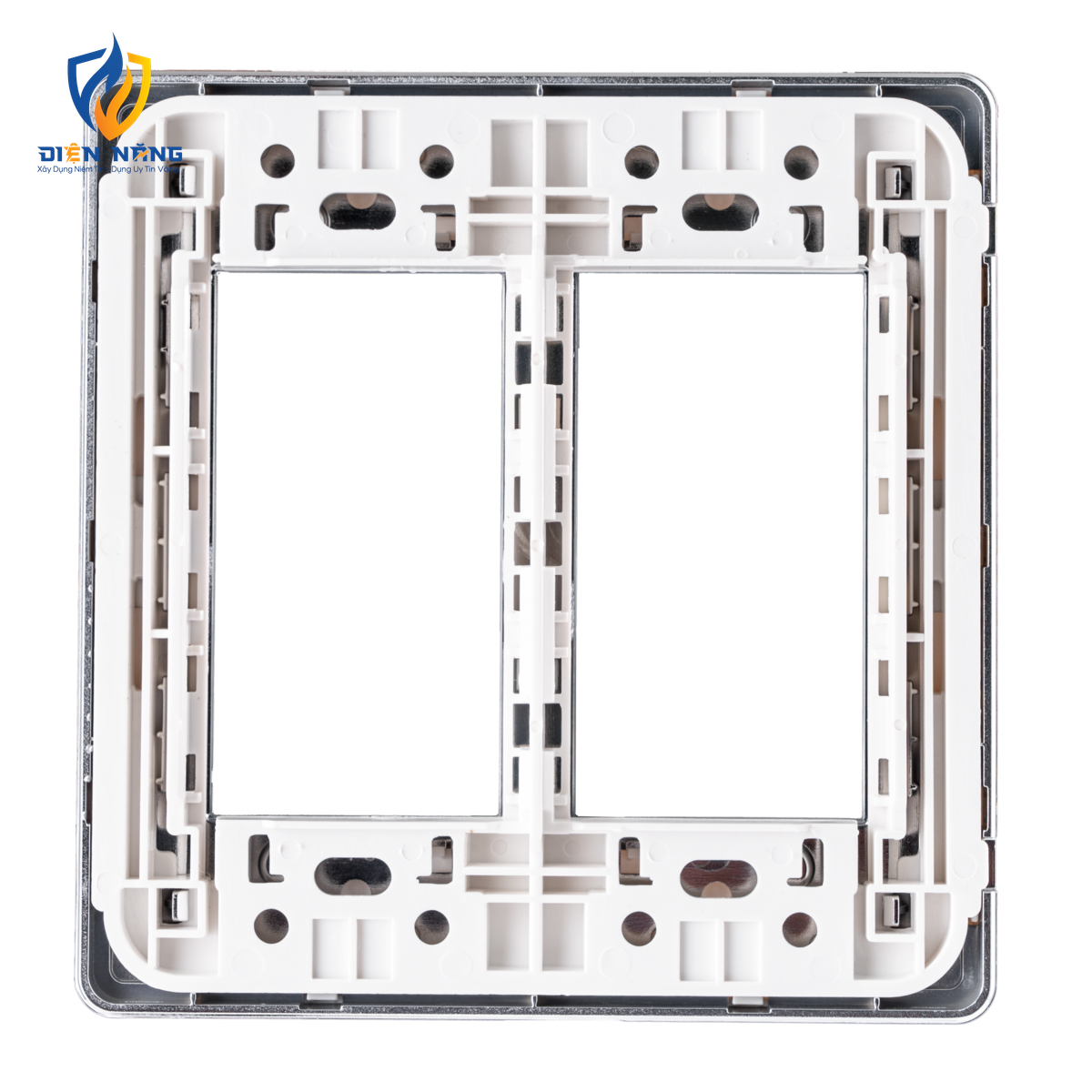 Mặt A60 dùng cho 4,5,6 thiết bị viền bạc KT116x120mm mã A60456S - anh 3