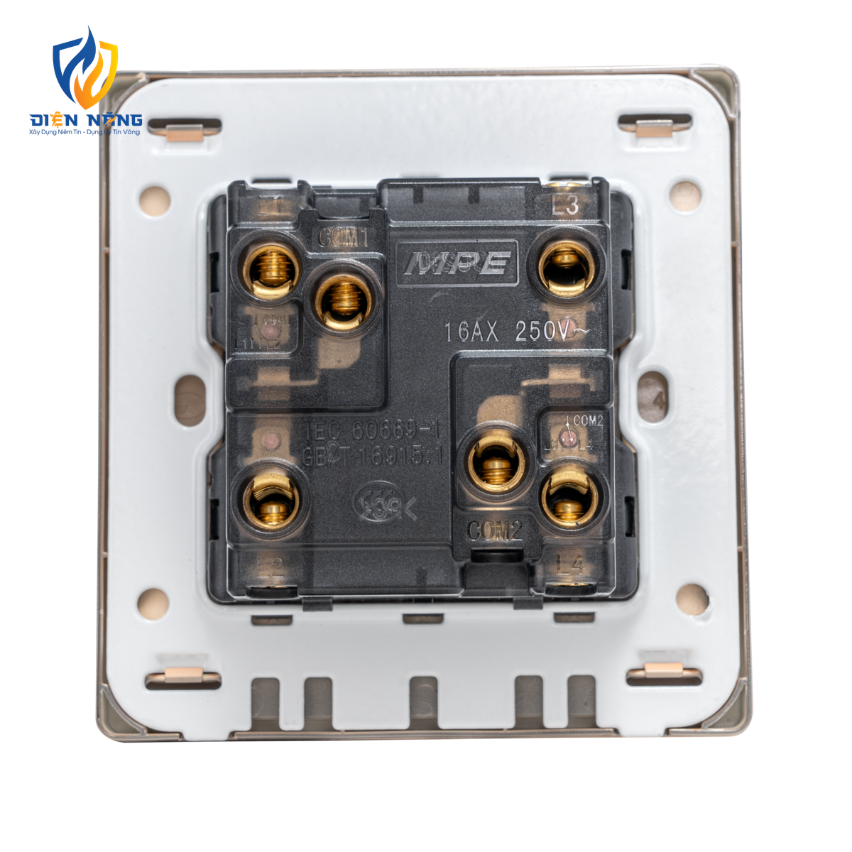 Mặt 2 công tắc 2 chiều 16A - 250V KT86x89mm mã S702M - anh 3