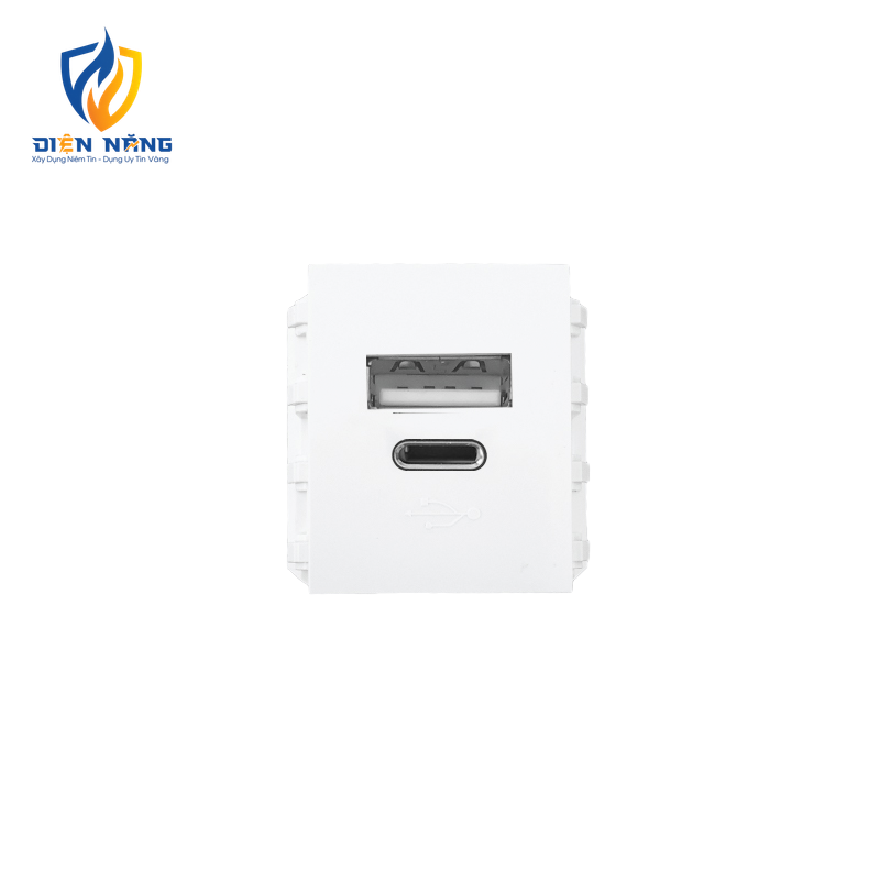 Ổ cắm sạc USB type A và type C, dòng điện DC 5V-3.1A mã A7USB-A/C