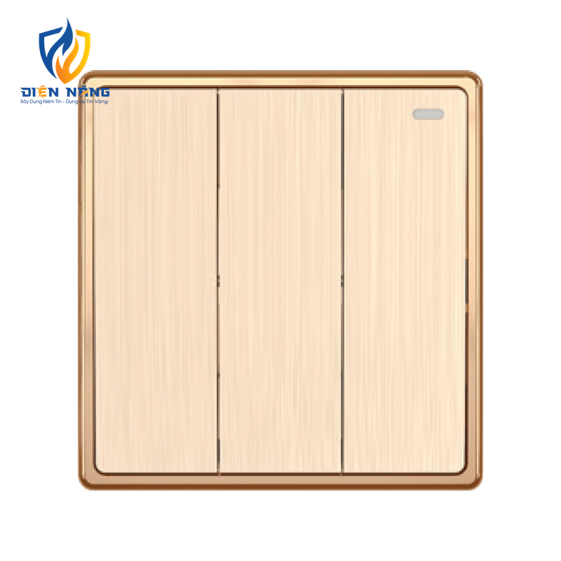 Mặt 3 công tắc 1 chiều 16A - 250V KT86x89mm mã S703