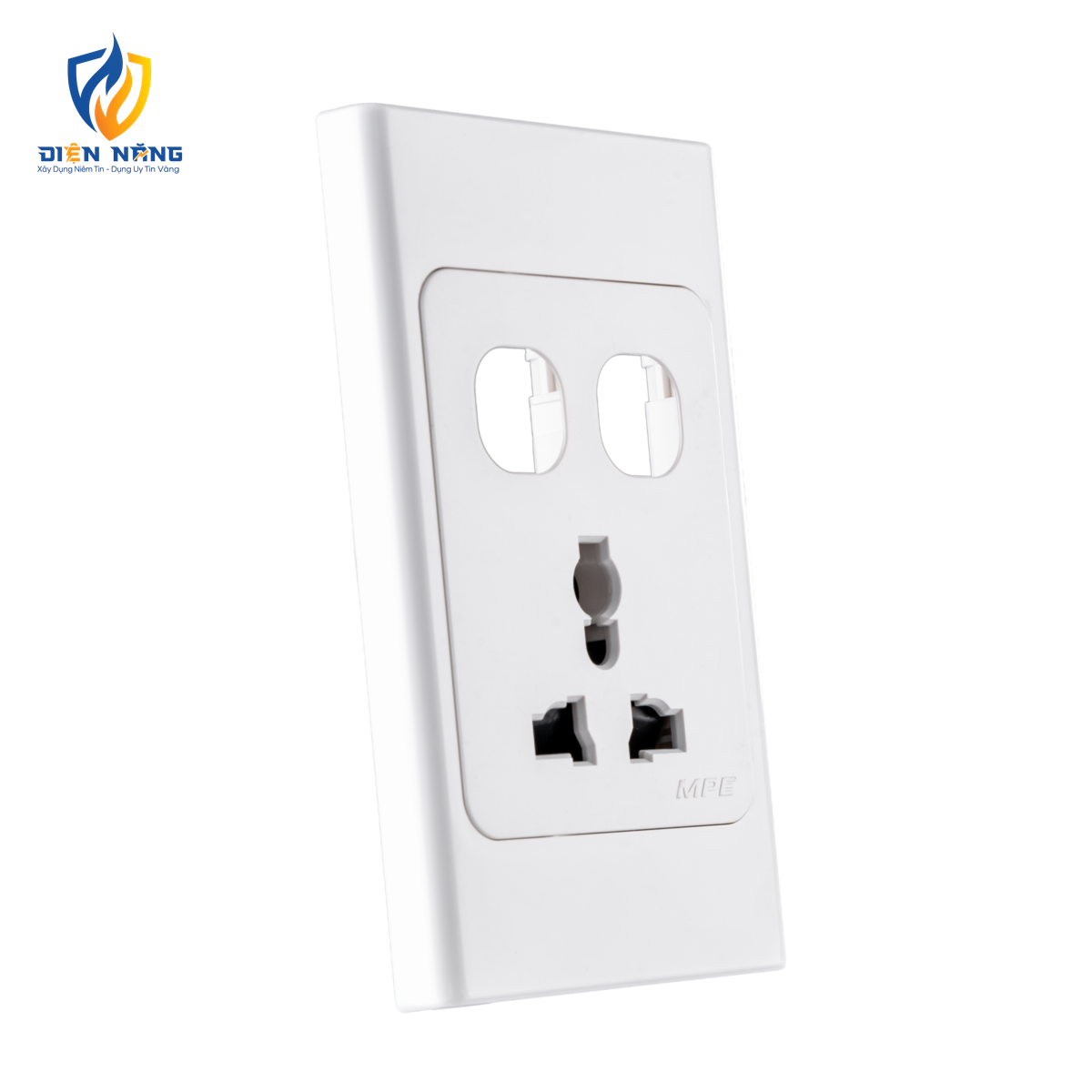 Ổ cắm đơn đa năng 16A + 2 Lỗ mã A20USMXXN - anh 2
