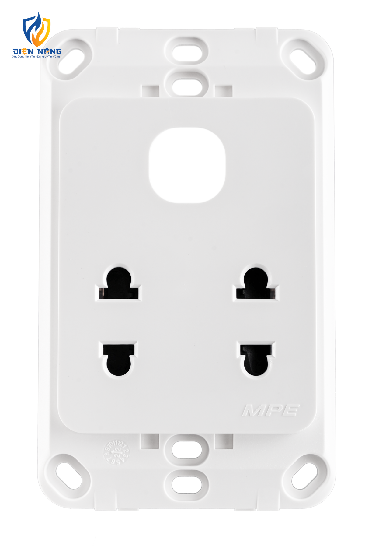 Ổ cắm đôi 2 chấu 16A + 1 Lỗ mã A20US2XN - anh 2
