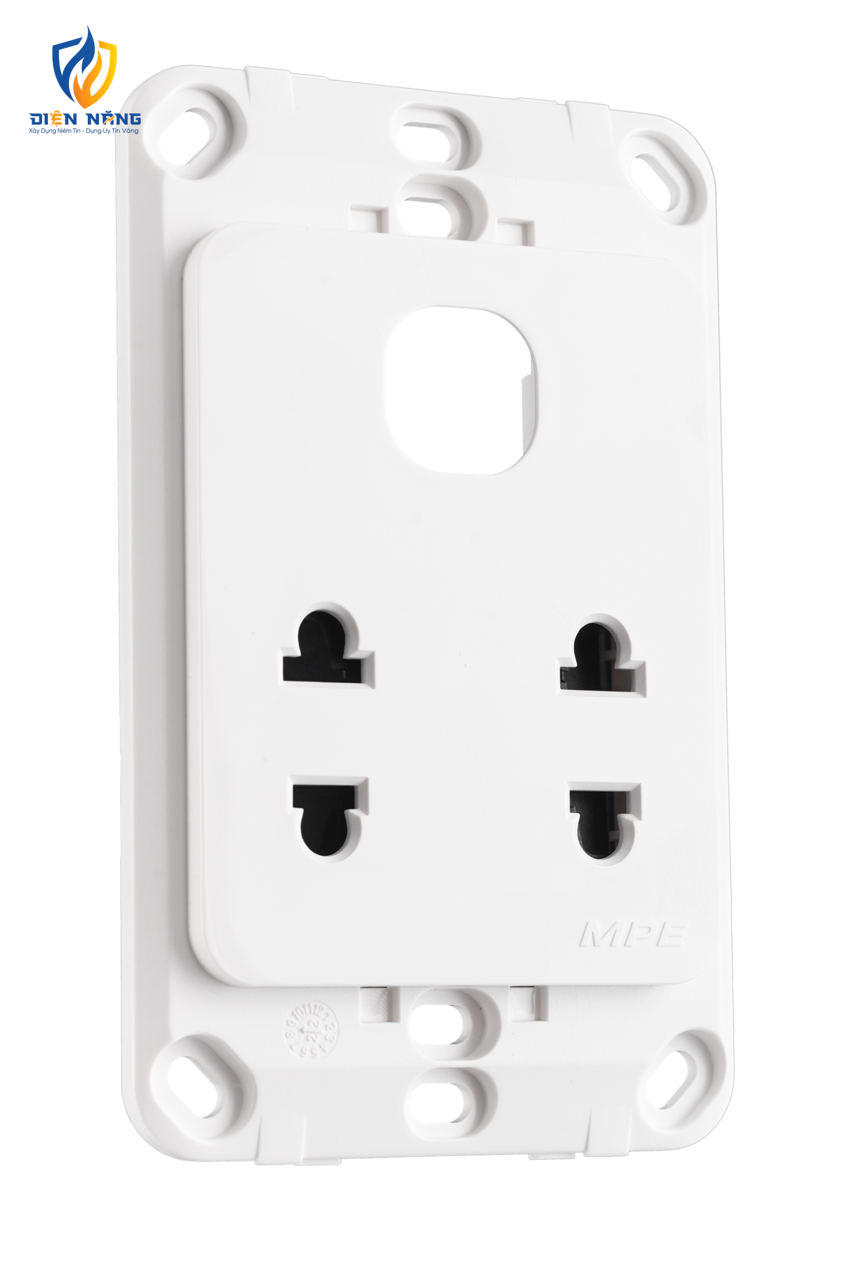 Ổ cắm đôi 2 chấu 16A + 1 Lỗ mã A20US2XN - anh 3