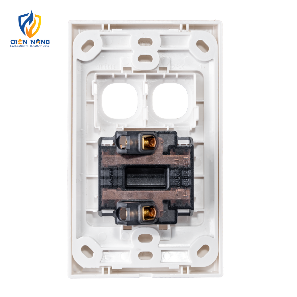 Ổ cắm đôi 2 chấu 16A + 2 Lỗ mã A20US2XXN - anh 4