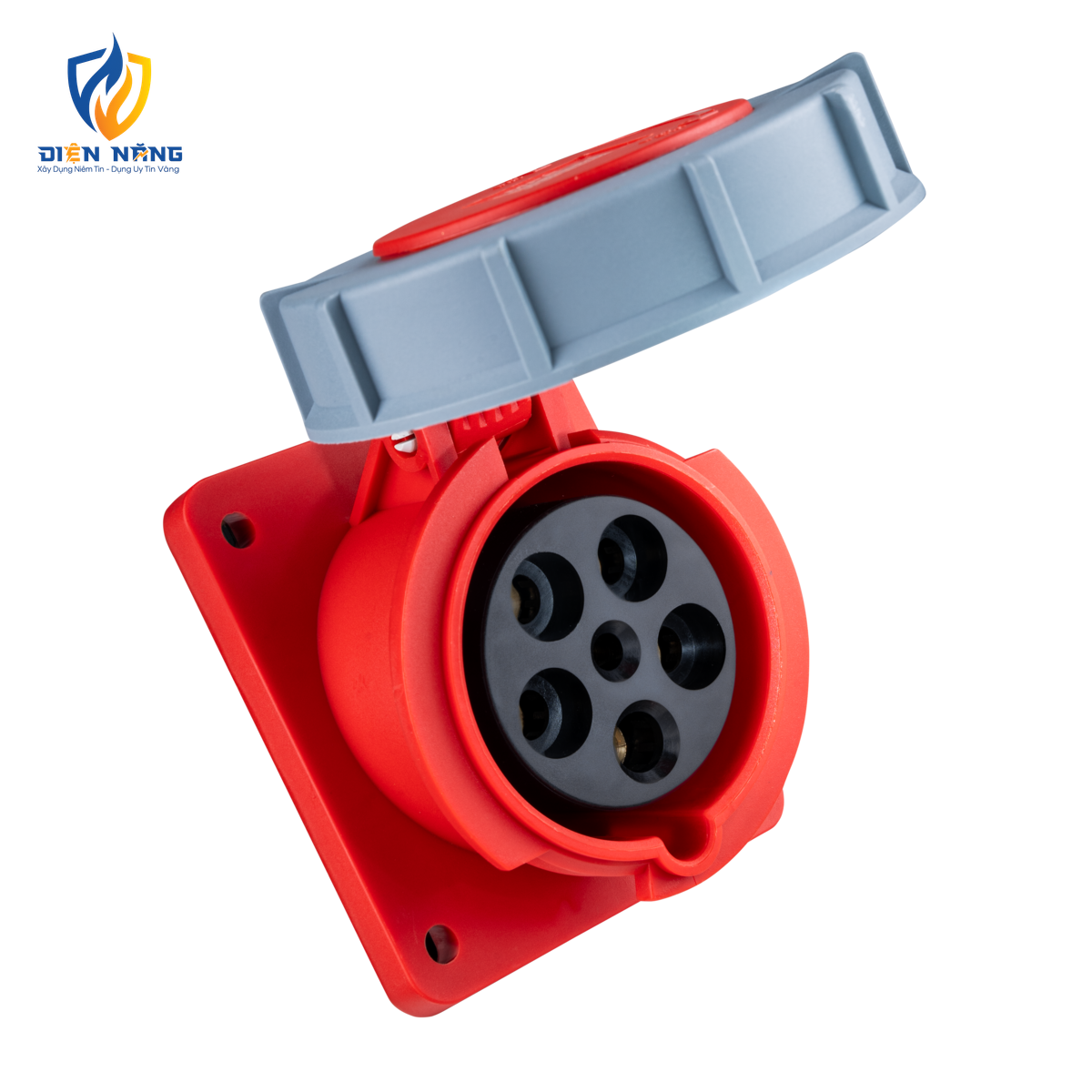 Ổ cắm loại cố định bắt trên bảng điện xéo 5 cực, 63A, IP67 mã MPN-4352