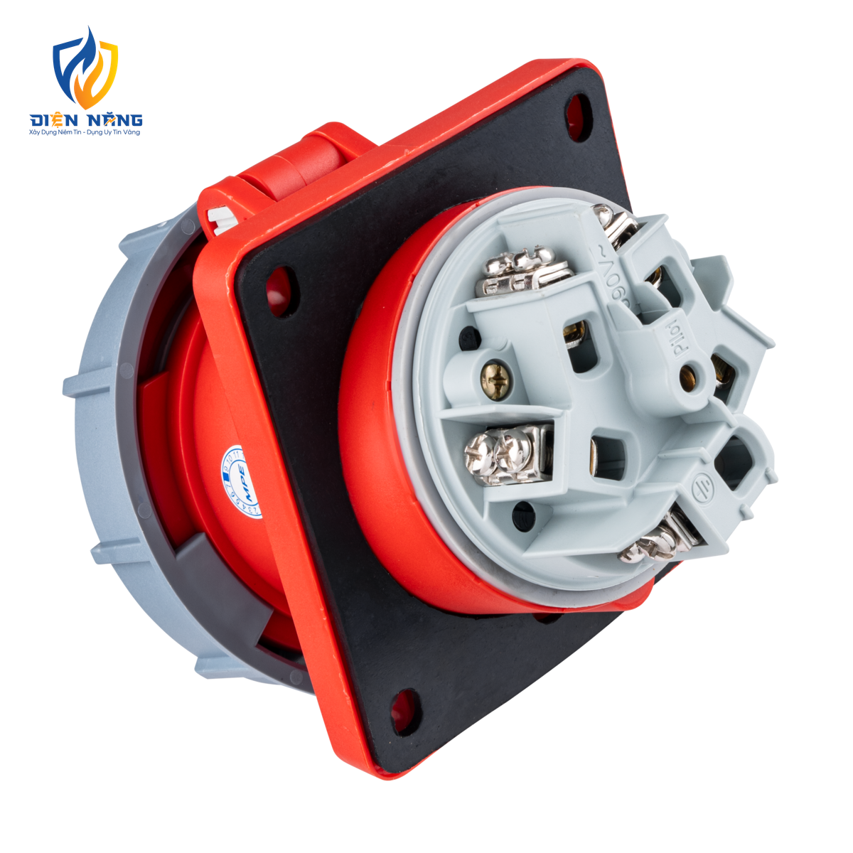 Ổ cắm loại cố định bắt trên bảng điện xéo 5 cực, 63A, IP67 mã MPN-4352 - anh 3