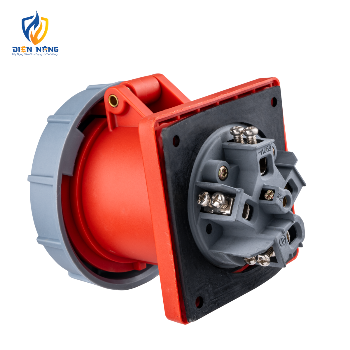 Ổ cắm loại cố định bắt trên bảng điện 4 cực, 63A, IP67 mã MPN-3342 - anh 3