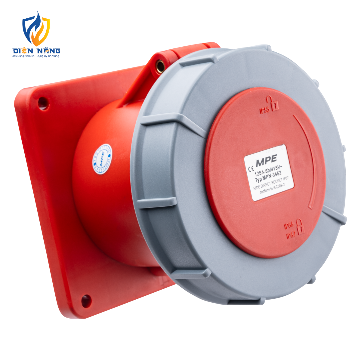 Ổ cắm loại cố định bắt trên bảng điện 5 cực, 125A, IP67 mã MPN-3452 - anh 3