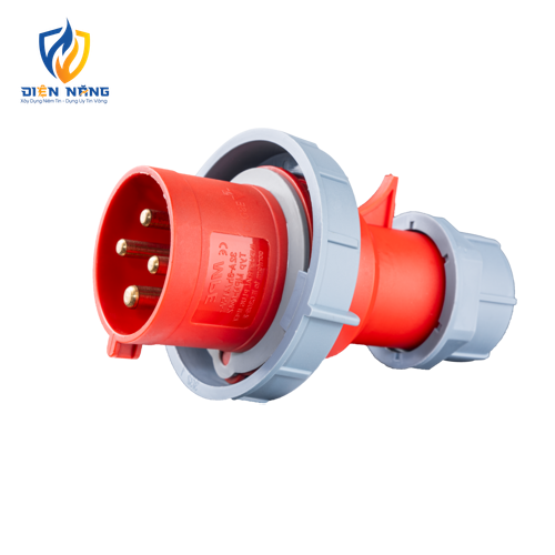 Phích cắm loại di động có kẹp giữ dây 4 cực, 32A, IP67 mã MPN-0242