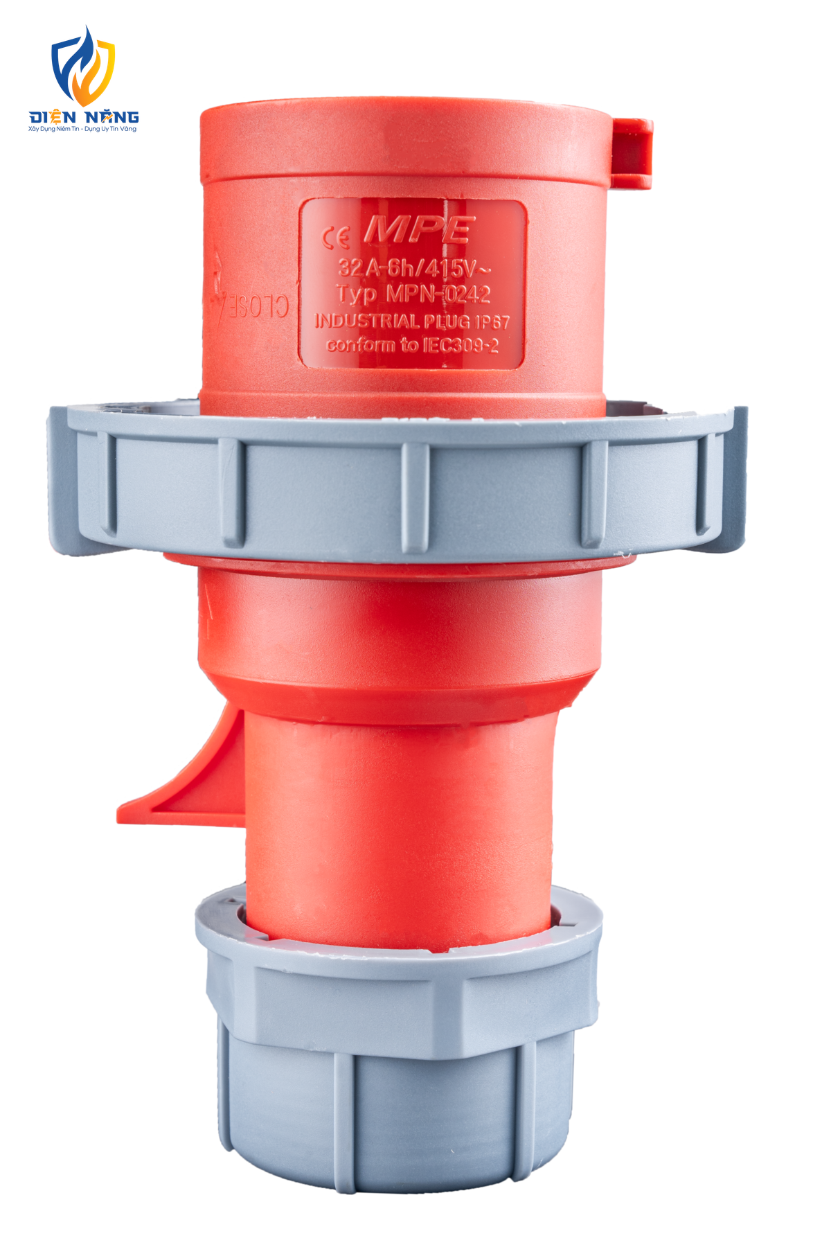 Phích cắm loại di động có kẹp giữ dây 4 cực, 32A, IP67 mã MPN-0242 - anh 2