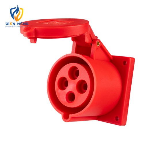 Ổ cắm loại cố định bắt trên bảng điện 4 cực, 16A, IP44 mã MPN-314